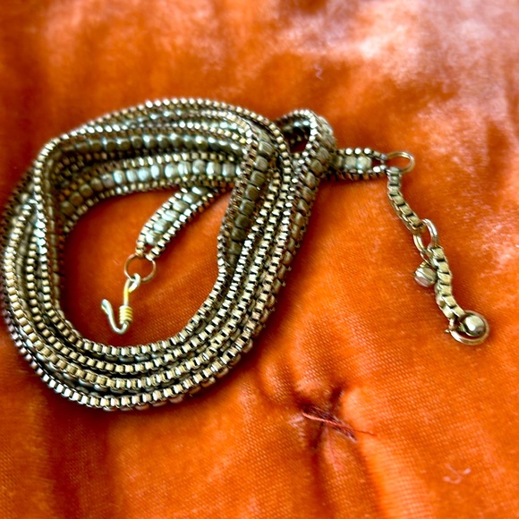 Wrap bracelet. Mixed metals. Fine work Lots of small details. - Picture 1 of 2